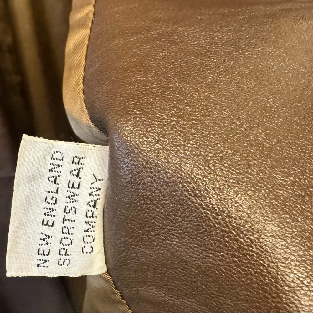 Brown Leather Coat with Fur Collar - Picture 6 of 10